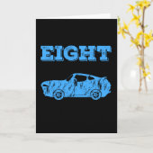 8 jaar oude 8e verjaardag Jongen Muskusauto Kaart (Gele Bloem)