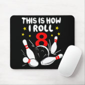 8 jaar oude Bowling Dit is hoe ik 8 jaar durf. Muismat (Met muis)