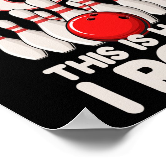 8 jaar oude bowlingfeest 8e verjaardag is hoe ik r poster (Hoek)