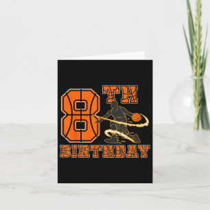 8 Jaar Oude Bysketbyll Speler 8ste Verjaardag Jong Kaart