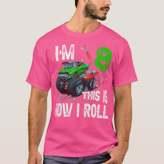 8 jaar oude cadeautjes 8e verjaardag Jongen Monste T-shirt