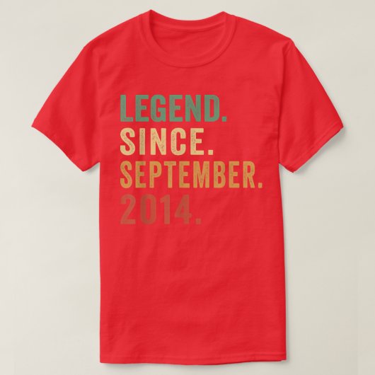 8 jaar oude cadeautjes sinds september 2014 8e t-shirt (Design voorkant)
