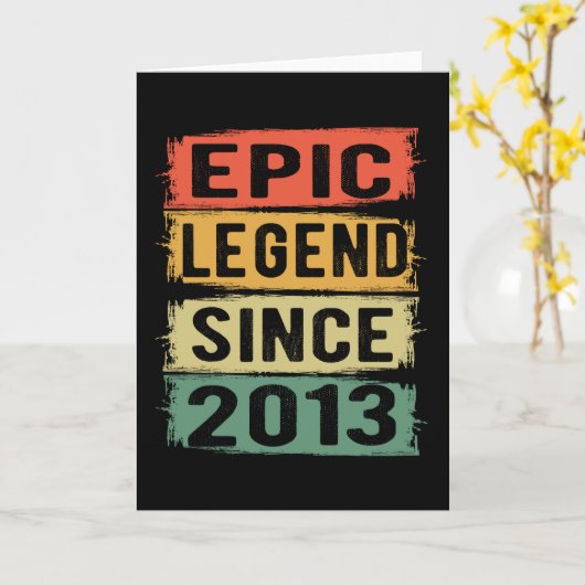 8 jaar oude dag 2013 Epic Legend 8th Birthday Kaart (Gele Bloem)