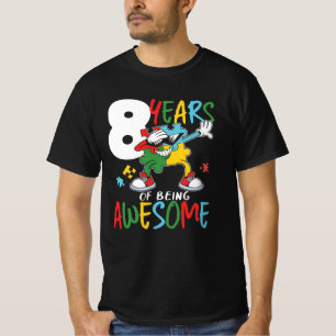 8 jaar oude geboorte, jongen of meisjesautisme t-shirt