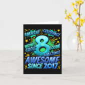 8 jaar oude geschenken voor jongens 8e verjaardag  kaart (Gele Bloem)