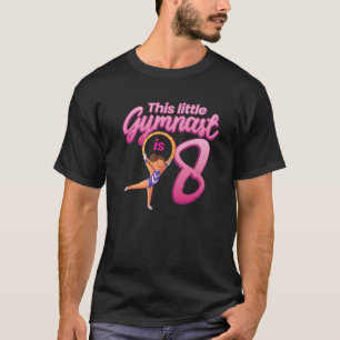 8 jaar oude gymnastiek 8th Birthday Gymnast Girl T-shirt