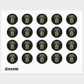 8 jaar oude jager 8e geboortedag Deer Hunter Ronde Sticker (Vel)