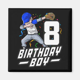 8 jaar oude Kinder jongens 8e verjaardag Baseball- Magneet