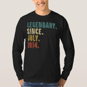 8 jaar oude legenda sinds juli 2014 8e verjaardag t-shirt