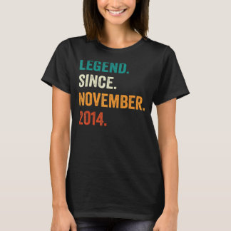 8 jaar oude legenda sinds november 2014 8e geboort t-shirt