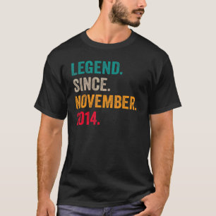 8 jaar oude legenda sinds november 2014 8e geboort t-shirt