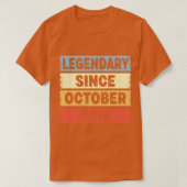 8 jaar oude legendary sinds oktober 2014 8e geboor t-shirt (Design voorkant)