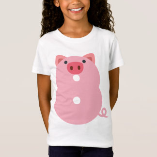 8 jaar oude nummer 8 varken thema meisjes t-shirt