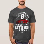 8 Jaar Oude Race 8e Verjaardag Racing RaceBoys Mei T-shirt (Voorkant)