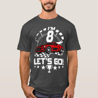 8 Jaar Oude Race 8e Verjaardag Racing RaceBoys Mei T-shirt