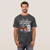 8 Jaar Oude Race Verjaardag 8e Stock Racing Party  T-shirt (Voorkant volledig)