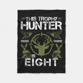 8 Jaar Oude Verjaardag Jagen Duck Deer Hunter 8th  Fleece Deken (Voorkant)