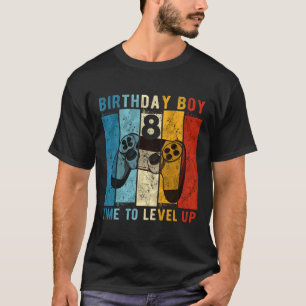 8 Jaar Oude Verjaardag Jongen 8 Tijd Om Niveau Up T-shirt