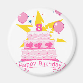8 jaar oude verjaardagsCake Magneet