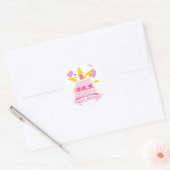 8 jaar oude verjaardagsCake Ronde Sticker (Envelop)