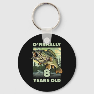 8 Jaar Oude Visser O'Fishally 8 Gevist 8e Geboorte Sleutelhanger