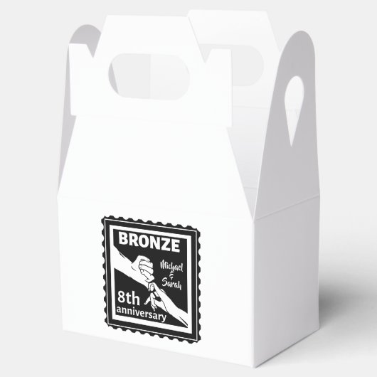 8 jaar traditioneel cadeau brons bedankdoosjes (Geopend)