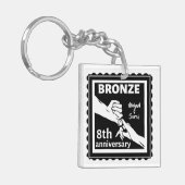 8 jaar traditioneel cadeau brons sleutelhanger (Voorkant Links)