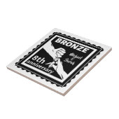 8 jaar traditioneel cadeau brons tegeltje (Zijkant)