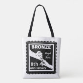 8 jaar traditioneel cadeau brons tote bag (Achterkant)