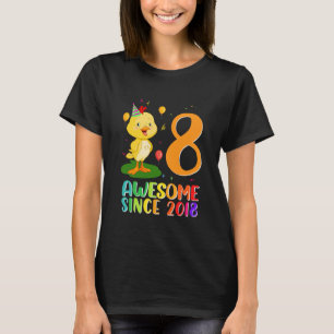 8 Jaar Verjaardag Kip Minnaar Geweldig Sinds 20 T-shirt