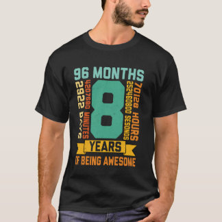8 Jaar Wezenlijk Geweldige Wiskunde Liefhebber Kin T-shirt