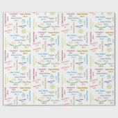 8 januari, cadeaupapier voor thuisdag (Vlak)