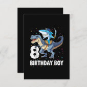 8-jarige jongen, 8-jarig jongetje Shark Dinosaur P Informatiekaartje (Voorkant / Achterkant)