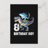 8-jarige jongen, 8-jarig jongetje Shark Dinosaur P Informatiekaartje (Voorkant)