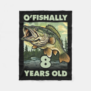 8-jarige visser O'fishally 8 vissen 8e verjaardag Fleece Deken