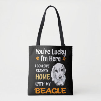 8 Je hebt geluk thuis met mijn Beagle Tote Bag