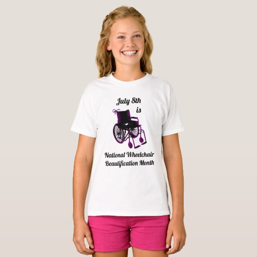 8 juli is Nationale Rolstoel Beautification T-shirt (Voorkant volledig)