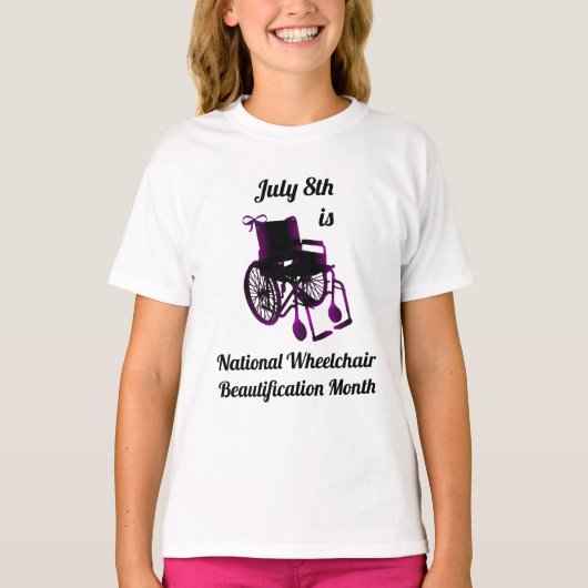 8 juli is Nationale Rolstoel Beautification T-shirt (Voorkant)