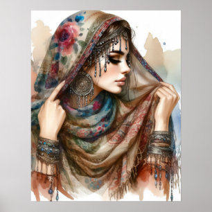 *~* 8 Kaart Reader A100 Psychic Boho Gypsy Poster