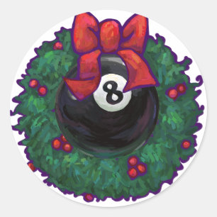 8 Kerstmis van de bal Ronde Sticker