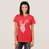 8 Kleine rendieren 🦌 Kerstmis 🎄 Santa's Deer T-shirt (Voorkant volledig)