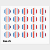 8 kleurencombinatie ronde sticker (Vel)