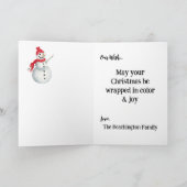 * 8 kleurrijke grillige kerstmeisje cadeau AP97 Bedankkaart (Binnen)