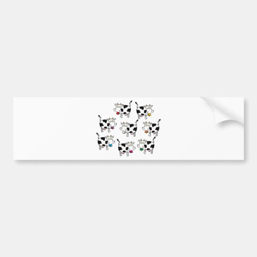 8 Koemvrouw Bumpersticker (Voorkant)