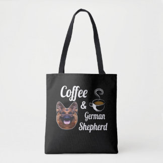 8 koffie en Duitse herder Tote Bag