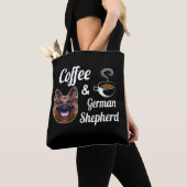 8 koffie en Duitse herder Tote Bag (Dichtbij)