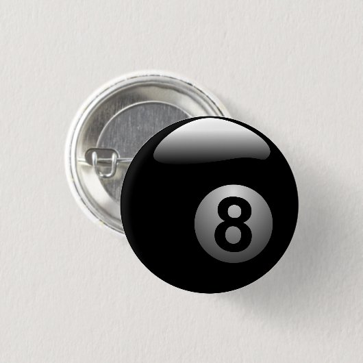 8 kogelbilliers met snooker ronde button 3,2 cm (Voorkant /achterkant)