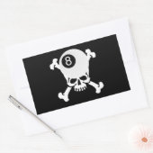 8 kogelschedel rechthoekige sticker (Envelop)