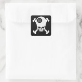 8 kogelschedel vierkante sticker (Tas)