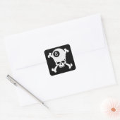 8 kogelschedel vierkante sticker (Envelop)